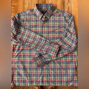 Vineyard Vines Performance Classic Fit Tucker Men's Blue/Green/Pink Shirt, L